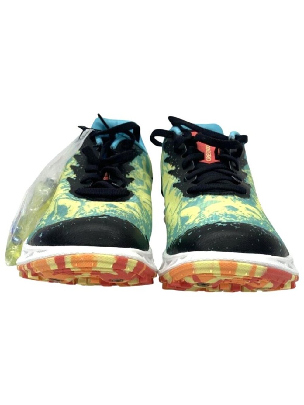 Hoka One Running Shoes Women's SZ 11.5 Vibrant Yellow Blue Spiked Sole Cleats - Picture 4 of 9